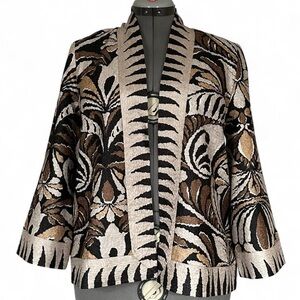 Chico’s Traveler’s Collection reversible crushed print jacket size S (Chico’s 0)